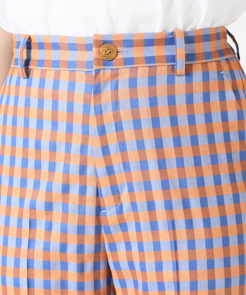 SLOBE citron.(スローブシトロン)の「SLOBE citron. チェックパターンフレアパンツ【手洗い可能】◆(その他パンツ・レディース・グリーン/オレンジ/ブルー系その他・36/38)」の11枚目の写真