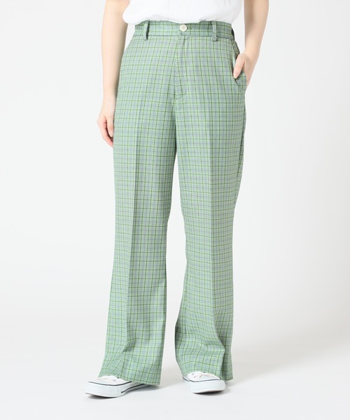 SLOBE citron.(スローブシトロン)の「SLOBE citron. チェックパターンフレアパンツ【手洗い可能】◆(その他パンツ・レディース・グリーン/オレンジ/ブルー系その他・36/38)」の19枚目の写真