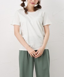 ポケット付きクルーネック 半袖Tシャツ