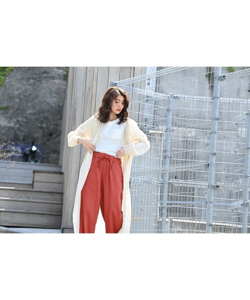 100% ORGANIC COTTON（100パーセントオーガニックコットン）の「ポケット付きクルーネック 半袖Tシャツ（Tシャツ/カットソー・レディース・カーキ/ベージュ/ホワイト/ブラック・L/M）」の14枚目の写真