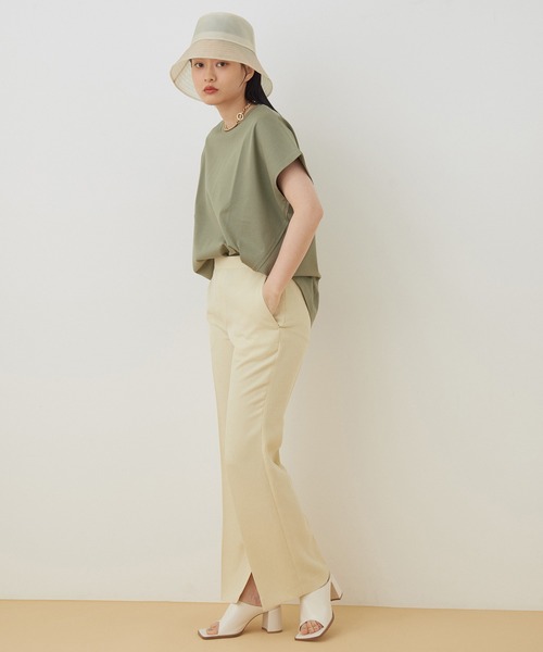 ADAM ET ROPE'(アダムエロペ)の「【アウトレット店舗・WEB限定】コクーンシルエットプルオーバー(Tシャツ/カットソー・レディース・グリーン系その他2/ベージュ/ブルー系その他4/ブラック・FREE)」の16枚目の写真