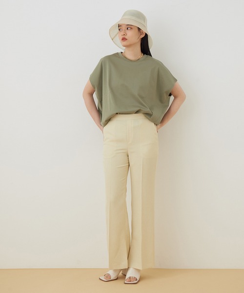 ADAM ET ROPE'(アダムエロペ)の「【アウトレット店舗・WEB限定】コクーンシルエットプルオーバー(Tシャツ/カットソー・レディース・グリーン系その他2/ベージュ/ブルー系その他4/ブラック・FREE)」の13枚目の写真