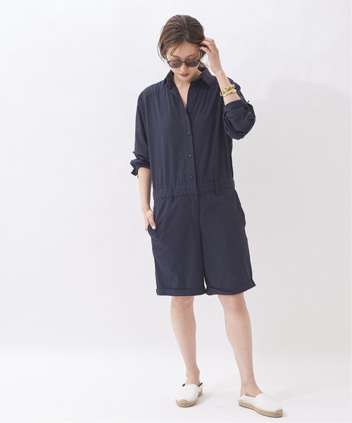 plage（プラージュ）の「【R’IAM】ショートオールインワン◆（サロペット/オーバーオール・レディース・ホワイト/ネイビー・FREE）」の9枚目の写真