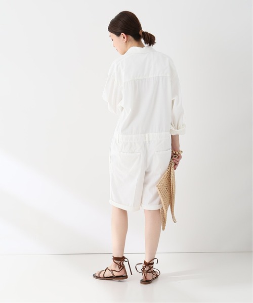 plage（プラージュ）の「【R’IAM】ショートオールインワン◆（サロペット/オーバーオール・レディース・ホワイト/ネイビー・FREE）」の5枚目の写真