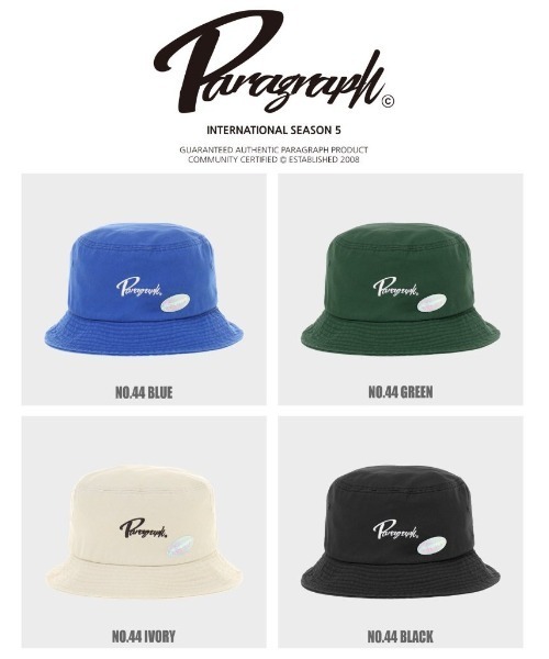 Paragraph（パラグラフ）の「『paragraph/パラグラフ』CURSIVE EMBROIDERED BUCKET HAT/ブランドロゴ バケットハット（ハット・メンズ・アイボリー/グリーン/ブルー/ブラック・FREE）」の7枚目の写真