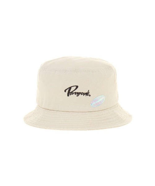 Paragraph（パラグラフ）の「『paragraph/パラグラフ』CURSIVE EMBROIDERED BUCKET HAT/ブランドロゴ バケットハット（ハット・メンズ・アイボリー/グリーン/ブルー/ブラック・FREE）」の6枚目の写真