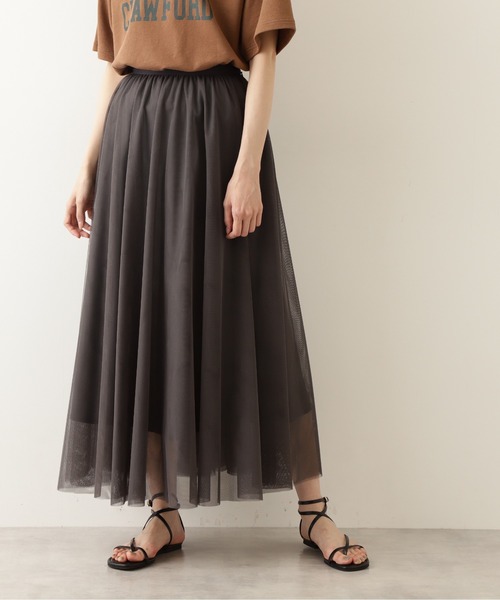 NATURAL BEAUTY BASIC(ナチュラルビューティーベーシック)の「チュールスカート/0171220610(スカート・レディース・グレイッシュベージュ/ブラウン/チャコールグレー・MEDIUM/SMALL/X-SMALL)」の14枚目の写真
