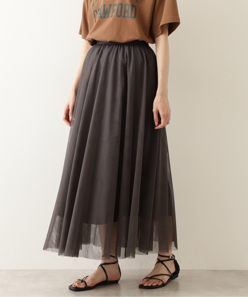 NATURAL BEAUTY BASIC(ナチュラルビューティーベーシック)の「チュールスカート/0171220610(スカート・レディース・グレイッシュベージュ/ブラウン/チャコールグレー・MEDIUM/SMALL/X-SMALL)」の15枚目の写真