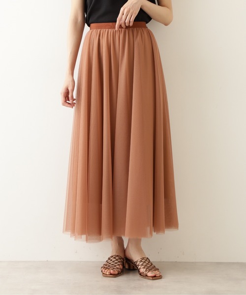 NATURAL BEAUTY BASIC(ナチュラルビューティーベーシック)の「チュールスカート/0171220610(スカート・レディース・グレイッシュベージュ/ブラウン/チャコールグレー・MEDIUM/SMALL/X-SMALL)」の21枚目の写真