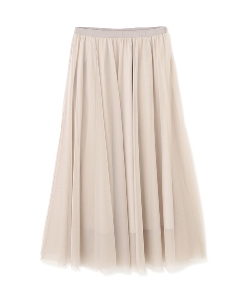 NATURAL BEAUTY BASIC(ナチュラルビューティーベーシック)の「チュールスカート/0171220610(スカート・レディース・グレイッシュベージュ/ブラウン/チャコールグレー・MEDIUM/SMALL/X-SMALL)」の9枚目の写真