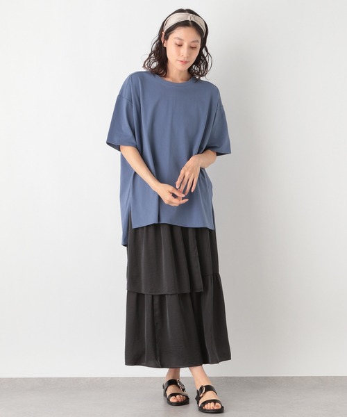 LEPSIM(レプシィム)の「ヘンカティアードスカート 948370(スカート・レディース・キャメル/ブラック/グレイッシュベージュ・FREE)」の4枚目の写真