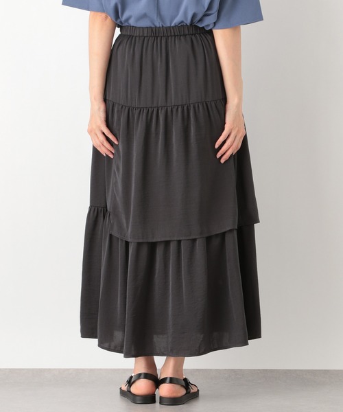 LEPSIM(レプシィム)の「ヘンカティアードスカート 948370(スカート・レディース・キャメル/ブラック/グレイッシュベージュ・FREE)」の9枚目の写真