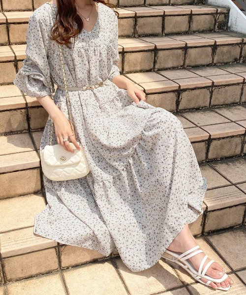 apres jour(アプレジュール)の「アソートティアードワンピ【ZOZOTOWN限定アイテム】(ワンピース・レディース・グレイッシュベージュ/イエロー系その他/アイボリー・フリー/X-LARGE)」の2枚目の写真