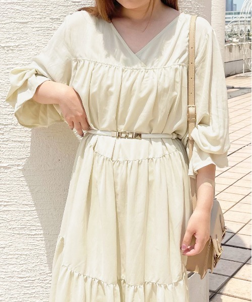 apres jour(アプレジュール)の「アソートティアードワンピ【ZOZOTOWN限定アイテム】(ワンピース・レディース・グレイッシュベージュ/イエロー系その他/アイボリー・フリー/X-LARGE)」の6枚目の写真