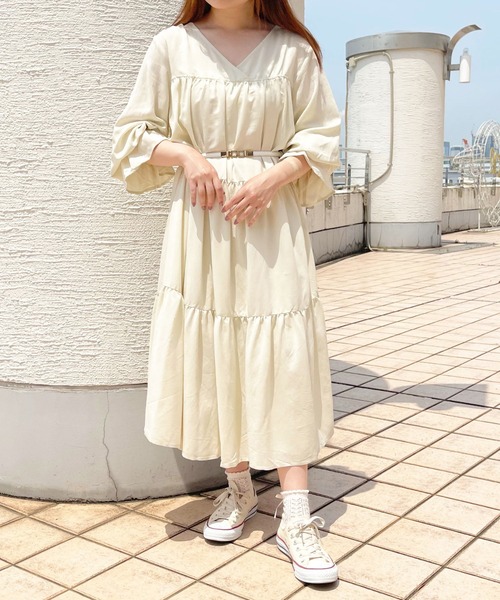 apres jour(アプレジュール)の「アソートティアードワンピ【ZOZOTOWN限定アイテム】(ワンピース・レディース・グレイッシュベージュ/イエロー系その他/アイボリー・フリー/X-LARGE)」の7枚目の写真