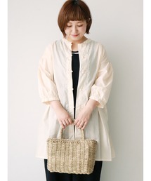 Samansa Mos2 | チャイナボタンチュニックシャツ(シャツ/ブラウス)