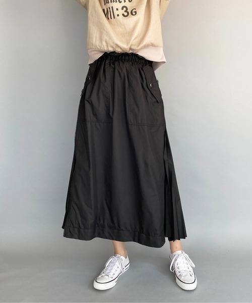 LUGIVA（ルギヴァ）の「サイドジップスカート（スカート・レディース・ブラック/ベージュ/カーキ/ダークグレー/ブルー・M）」の16枚目の写真