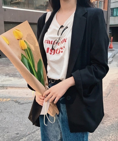 MANGROVE(マングローブ)の「シンプルロゴルーズTシャツ(Tシャツ/カットソー・レディース・ホワイト/ネイビー/レッド・FREE)」の4枚目の写真