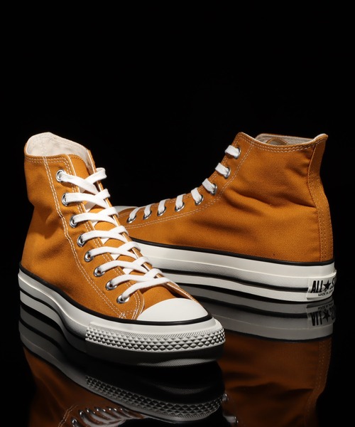 CONVERSE（コンバース）の「CONVERSE CANVAS ALL STAR JAPAN HI / コンバース キャンバス オールスター（スニーカー・メンズ・マスタード・27.5cm/23.5cm/26.0cm/24.5cm/27.0cm/24.0cm/25.5cm/28.0cm/22.5cm/25.0cm/26.5cm/23.0cm）」の3枚目の写真