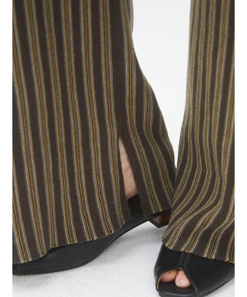 armonia(アルモニーア)の「armonia・ストライプニットパンツ*(その他パンツ・レディース・ブラウン/カーキ・FREE)」の9枚目の写真