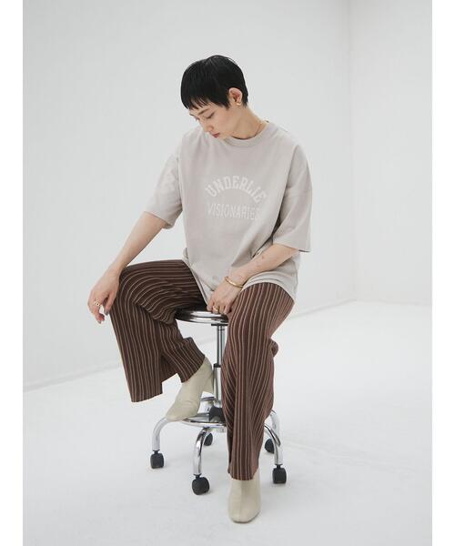 armonia(アルモニーア)の「armonia・ストライプニットパンツ*(その他パンツ・レディース・ブラウン/カーキ・FREE)」の11枚目の写真