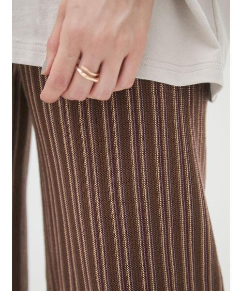 armonia(アルモニーア)の「armonia・ストライプニットパンツ*(その他パンツ・レディース・ブラウン/カーキ・FREE)」の14枚目の写真