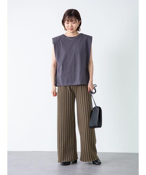 armonia(アルモニーア)の「armonia・ストライプニットパンツ*(その他パンツ・レディース・ブラウン/カーキ・FREE)」の15枚目の写真