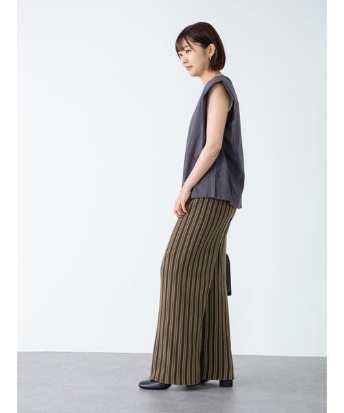armonia(アルモニーア)の「armonia・ストライプニットパンツ*(その他パンツ・レディース・ブラウン/カーキ・FREE)」の16枚目の写真