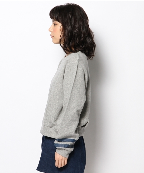 Kastane(カスタネ)の「【Kastane】袖ラインプルオーバー(Tシャツ/カットソー・レディース・オフホワイト/グレー/チャコールグレー/ピンク・FREE)」の8枚目の写真