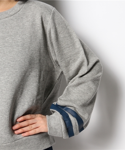 Kastane(カスタネ)の「【Kastane】袖ラインプルオーバー(Tシャツ/カットソー・レディース・オフホワイト/グレー/チャコールグレー/ピンク・FREE)」の11枚目の写真