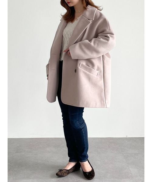 SLURR（スラ―）の「オーバーサイズジャケットコート（その他アウター・レディース・ピンクベージュ・FREE）」の10枚目の写真
