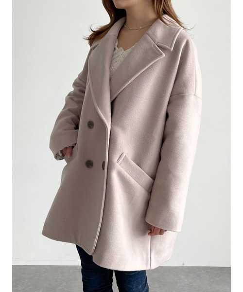 SLURR（スラ―）の「オーバーサイズジャケットコート（その他アウター・レディース・ピンクベージュ・FREE）」の4枚目の写真