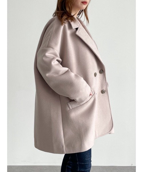 SLURR（スラ―）の「オーバーサイズジャケットコート（その他アウター・レディース・ピンクベージュ・FREE）」の5枚目の写真