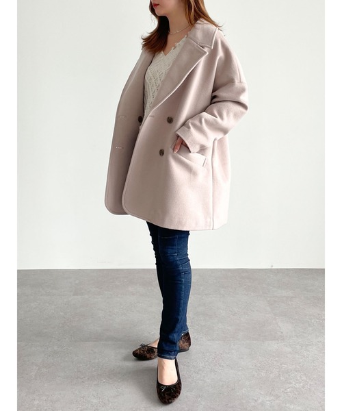 SLURR（スラ―）の「オーバーサイズジャケットコート（その他アウター・レディース・ピンクベージュ・FREE）」の11枚目の写真