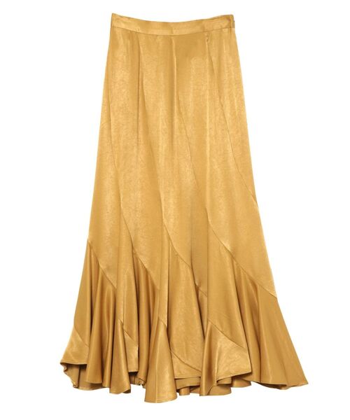 LAGUNAMOON(ラグナムーン)の「エスカルゴ切り替えサテンスカート(スカート・レディース・ライトグレー/マスタード・SMALL/MEDIUM)」の8枚目の写真