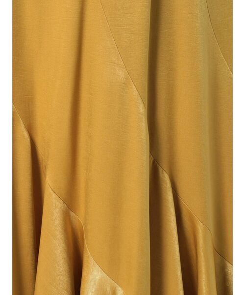 LAGUNAMOON(ラグナムーン)の「エスカルゴ切り替えサテンスカート(スカート・レディース・ライトグレー/マスタード・SMALL/MEDIUM)」の4枚目の写真