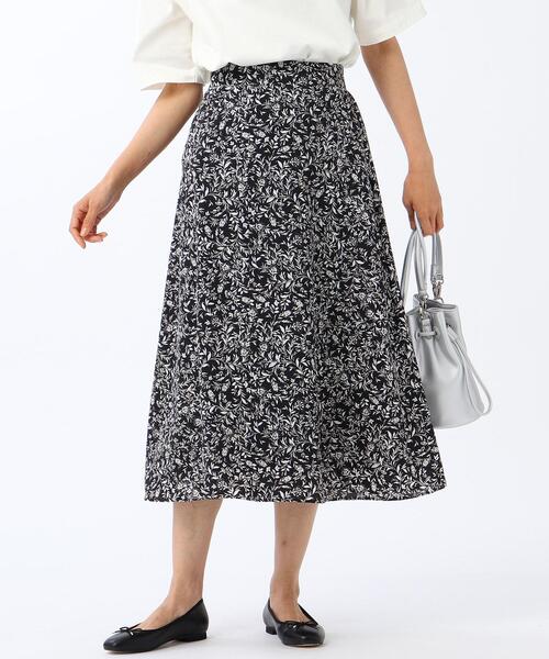 極美品♡　アンタイトル　【洗える】ミストフラワープリントスカート　1 UNTITLED（アンタイトル）の「◇【洗える】ミストフラワー