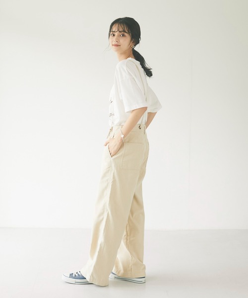 CRAFT STANDARD BOUTIQUE（クラフトスタンダードブティック）の「コーデュロイコクーン　＊◇（カーゴパンツ・レディース・ブラウン/アイボリー/モカ・S/M/L）」の19枚目の写真