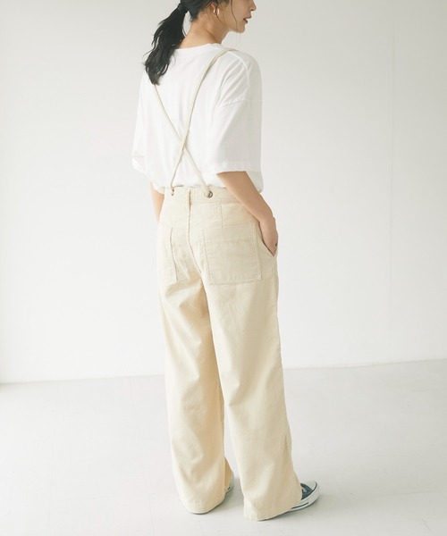 CRAFT STANDARD BOUTIQUE（クラフトスタンダードブティック）の「コーデュロイコクーン　＊◇（カーゴパンツ・レディース・ブラウン/アイボリー/モカ・S/M/L）」の21枚目の写真