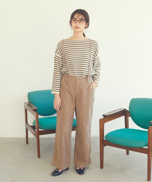 CRAFT STANDARD BOUTIQUE（クラフトスタンダードブティック）の「コーデュロイコクーン　＊◇（カーゴパンツ・レディース・ブラウン/アイボリー/モカ・S/M/L）」の6枚目の写真