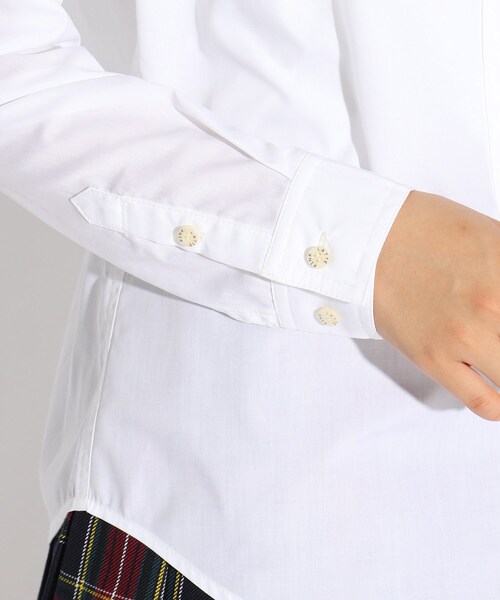 PINK-latte(ピンクラテ)の「【入卒・セレモニー・卒服】シンプルシャツ(シャツ/ブラウス・キッズ・オフホワイト/ベビーピンク/サックスブルー・15 /16/02)」の8枚目の写真