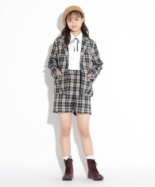 PINK-latte(ピンクラテ)の「【入卒・セレモニー・卒服】シンプルシャツ(シャツ/ブラウス・キッズ・オフホワイト/ベビーピンク/サックスブルー・15 /16/02)」の14枚目の写真