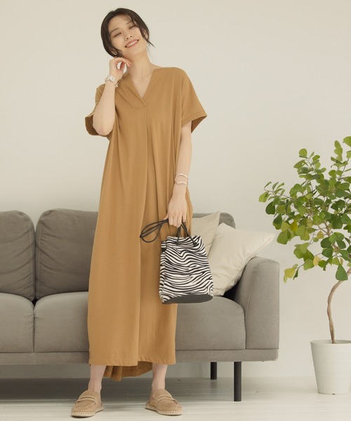 BAYFLOW(ベイフロー)の「バックコンシャスワンピース(ワンピース・レディース・ブラック/カーキ/キャメル・FREE)」の7枚目の写真