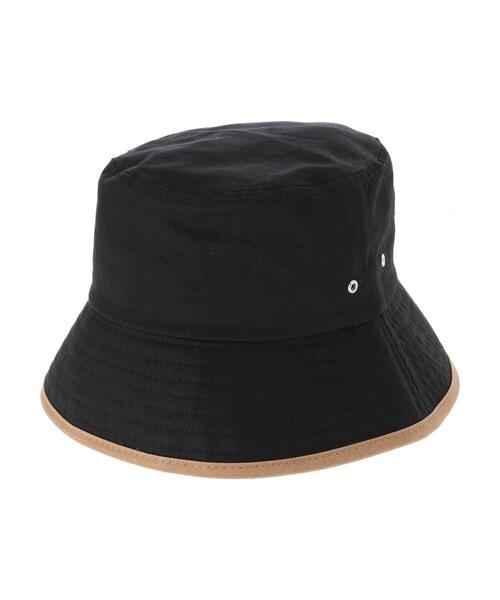 Green Parks(グリーンパークス)の「・パイピングカラーツイルバケットハット*(キャップ・レディース・チャコールグレー/ブラック/ベージュ/ブラウン・FREE)」の6枚目の写真