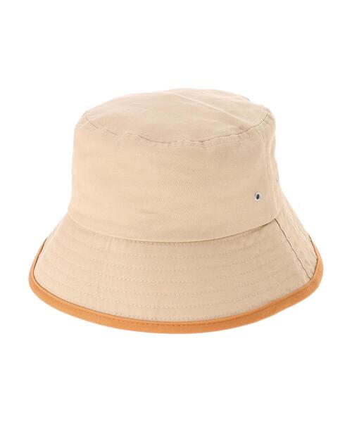 Green Parks(グリーンパークス)の「・パイピングカラーツイルバケットハット*(キャップ・レディース・チャコールグレー/ブラック/ベージュ/ブラウン・FREE)」の7枚目の写真