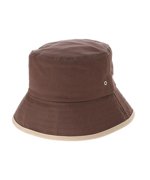 Green Parks(グリーンパークス)の「・パイピングカラーツイルバケットハット*(キャップ・レディース・チャコールグレー/ブラック/ベージュ/ブラウン・FREE)」の8枚目の写真