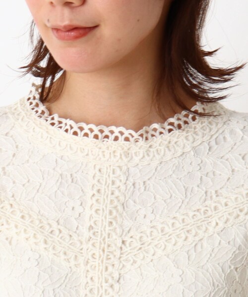 SHOO・LA・RUE（シューラルー）の「◆総レースブラウス（シャツ/ブラウス・レディース・アイボリー/ダークネイビー・02/03/04）」の11枚目の写真