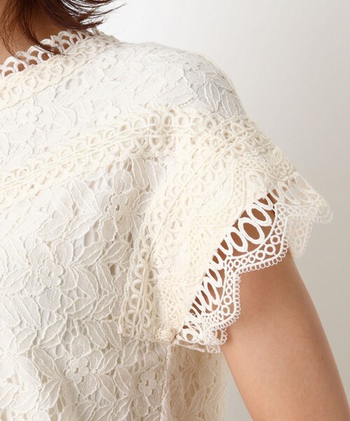 SHOO・LA・RUE（シューラルー）の「◆総レースブラウス（シャツ/ブラウス・レディース・アイボリー/ダークネイビー・02/03/04）」の7枚目の写真