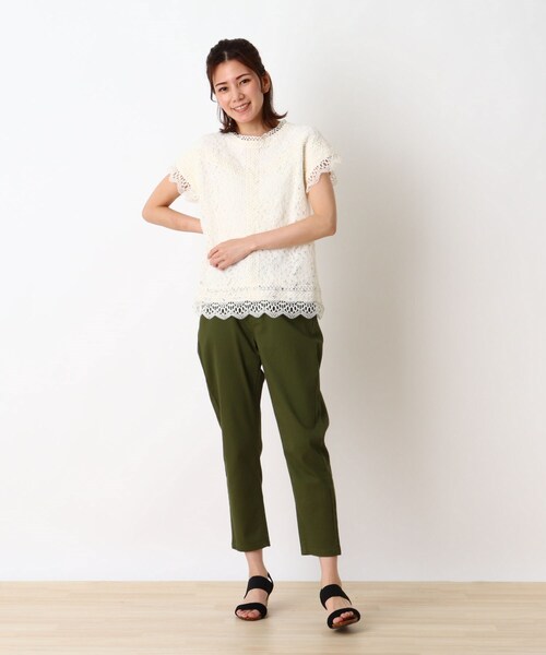 SHOO・LA・RUE（シューラルー）の「◆総レースブラウス（シャツ/ブラウス・レディース・アイボリー/ダークネイビー・02/03/04）」の9枚目の写真