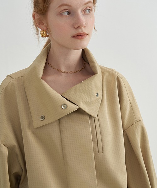 Fano Studios】drawstring drop shoulder short jacket FX21W025